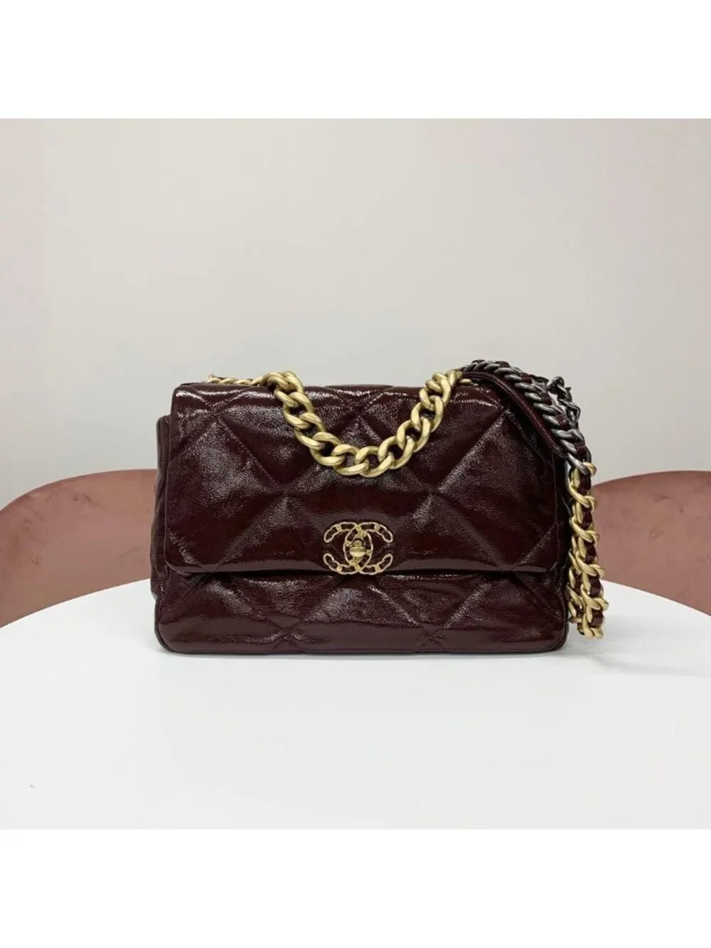 Chanel 19 Large Patent Shoulder Bag